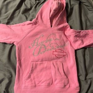 Girls Pink Harley Davidson hoodie